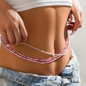 Beaded 3pc Layered Waist Body Jewelry